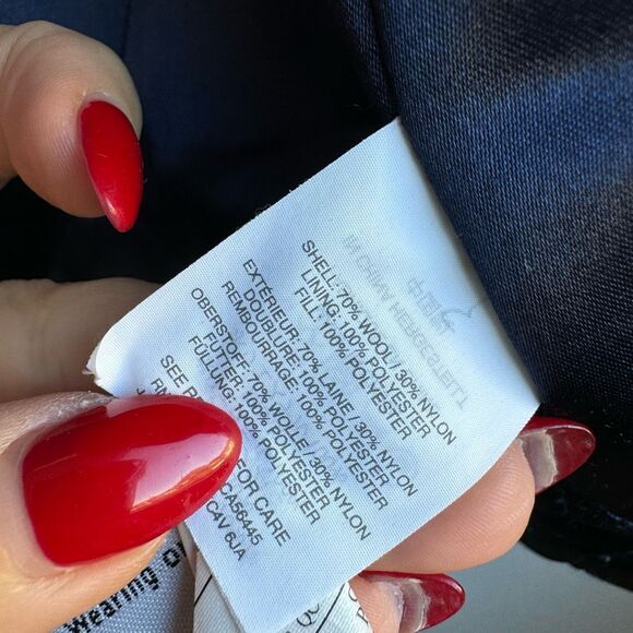 J. Crew Italian Wool Blend Brown Full Zip High Neck Pea Coat Jacket Size 2 - Picture 10 of 11